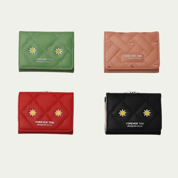 Cute Trifold Mini Wallet 3 Portions