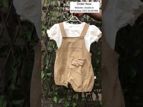 Imported Puff Sleeve T Shirt & Romper Set 6M to 3Y