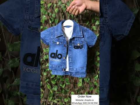 Boys Denim Shirt & Shorts Summer Coord Set 6M to 6Y