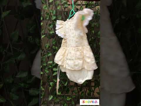 Baby Girls Floral Lace Romper – Imported Summer Outfit – 0 TO 24M