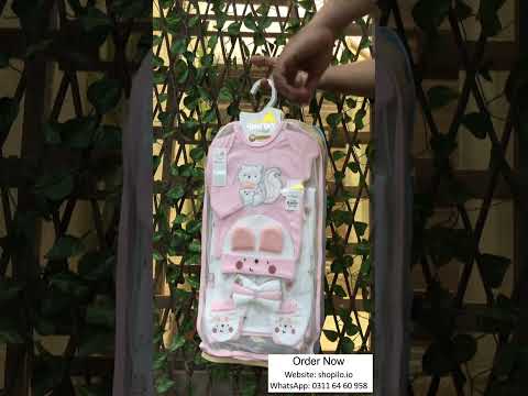 IKG Newborn Baby 10 Piece Gift Set Cotton Full Sleeve