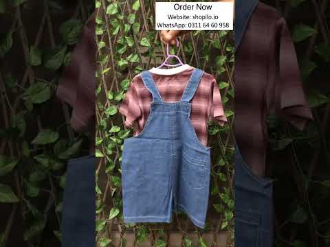 Duck Denim Dungaree Romper Set Imported 1 to 6Y