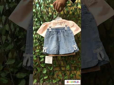 Baby Girls T-Shirt & Denim Shorts Outfit Set (Imported) – 1 to 5Y