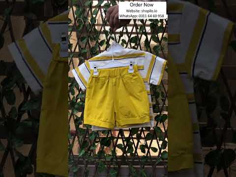 Nautical Striped T-Shirt and Yellow Shorts (Imported) – 6M to 3Y