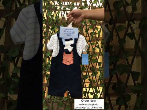 3 Piece Tiger Romper Set T Shirt Dungaree & Socks 3 to 24M