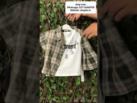 Imported 3Pc Casual Check T Shirt & Denim Shorts 6M to 5Y